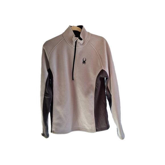 SPYDER Mens Size L Outbound Half Zip Core Sweater Jacket Gray - Picture 1 of 8